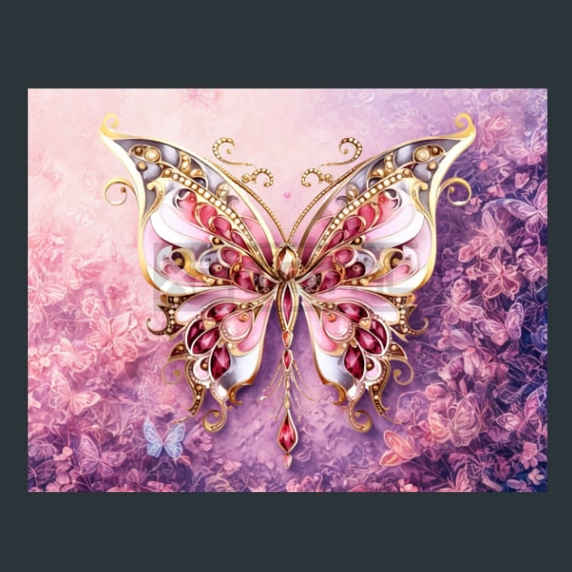 Butterfly 89 Metal Wall Art and Desktop Mouse Pad by X2Metal