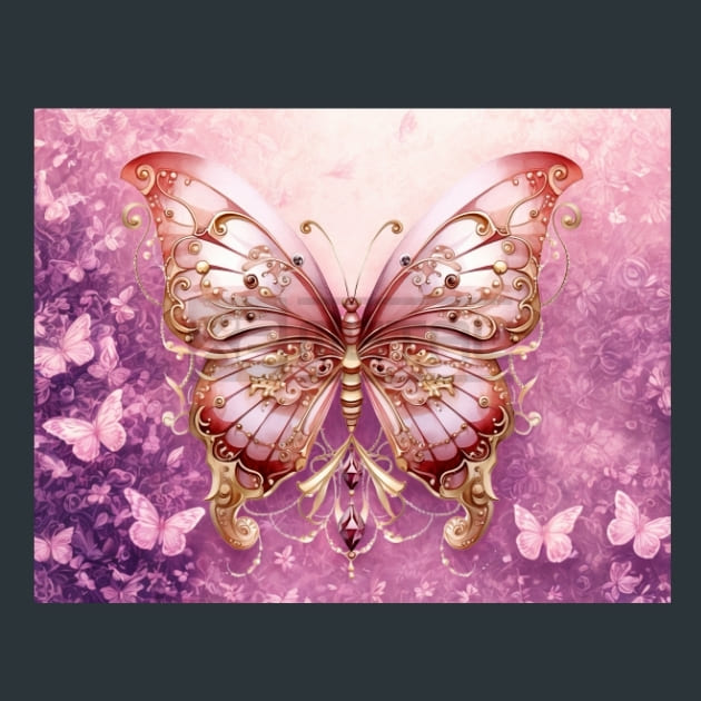 Butterfly 91 Metal Wall Art and Desktop Mouse Pad by X2Metal