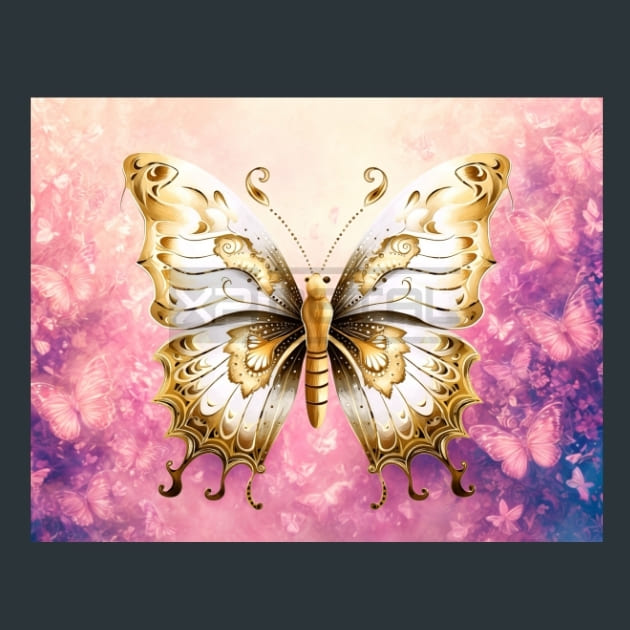 Butterfly 9 Metal Wall Art and Desktop Mouse Pad by X2Metal