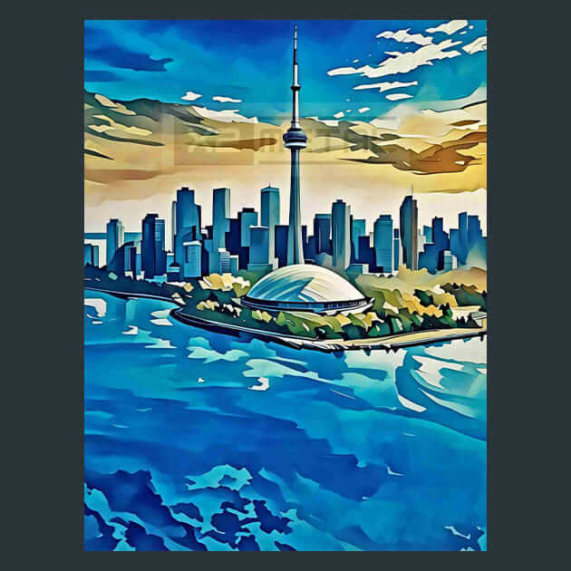 CN Tower Majesty Metal Wall Art and Desktop Mouse Pad by X2Metal