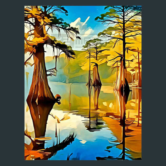 Caddo Majesty Metal Wall Art and Desktop Mouse Pad by X2Metal