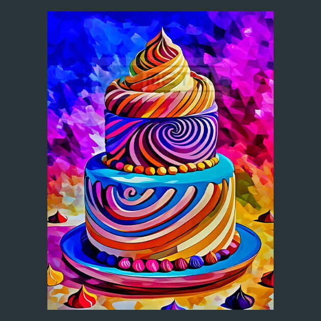 Cake Spiral Metal Wall Art and Desktop Mouse Pad by X2Metal
