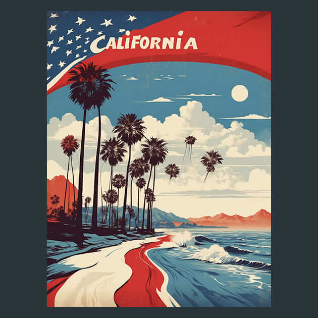 California Metal Wall Art and Desktop Mouse Pad by X2Metal