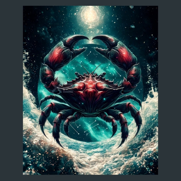 Cancer-Zodiac Sign Metal Wall Art and Desktop Mouse Pad by X2Metal