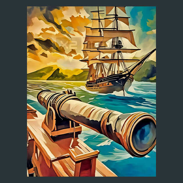 Cannonfire Crusader Metal Wall Art and Desktop Mouse Pad by X2Metal