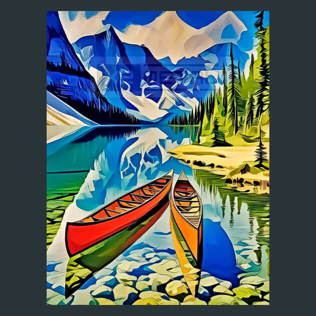Canoe Serenity – Metal Print &amp; Mouse Pad | ChromaLuxe | Made in Iowa USA