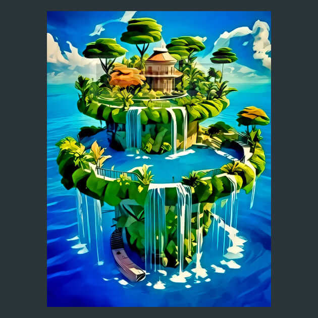Cascading Waterfalls – Metal Print &amp; Mouse Pad | ChromaLuxe | Made in Iowa USA