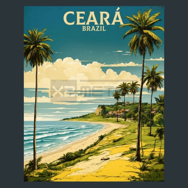 Ceara Brazil 2 Metal Wall Art and Desktop Mouse Pad by X2Metal