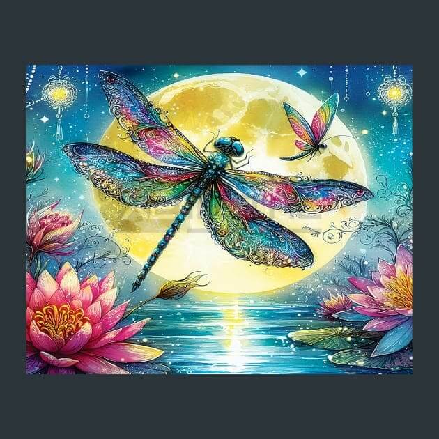 Celestial Dragonfly – Metal Print &amp; Mouse Pad | ChromaLuxe | Made in Iowa USA