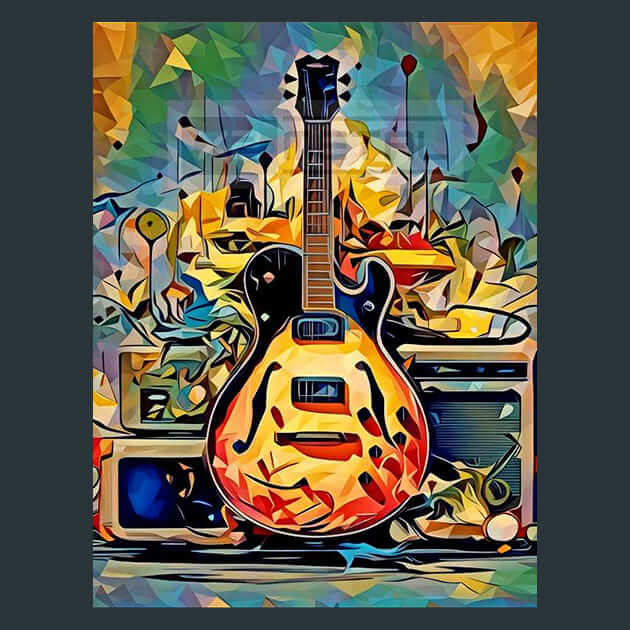 Celestial Guitar Strings – Metal Print &amp; Mouse Pad | ChromaLuxe | Made in Iowa USA