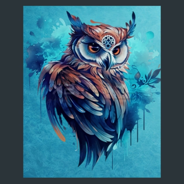 Celestial Owl – Metal Print &amp; Mouse Pad | ChromaLuxe | Made in Iowa USA
