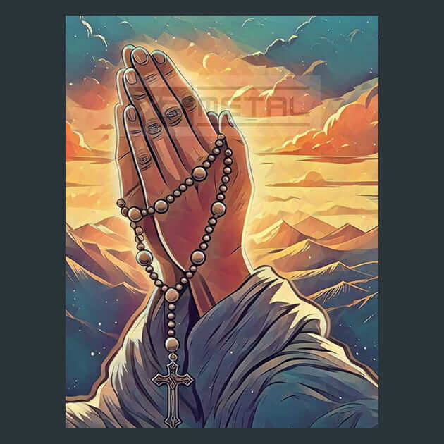 Celestial Rosary Metal Wall Art and Desktop Mouse Pad by X2Metal