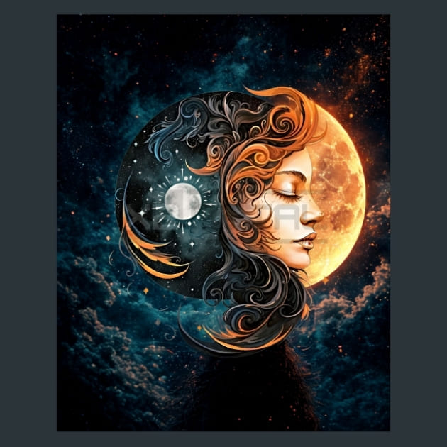 Celestial Sun Moon 9 – Metal Print &amp; Mouse Pad | ChromaLuxe | Made in Iowa USA