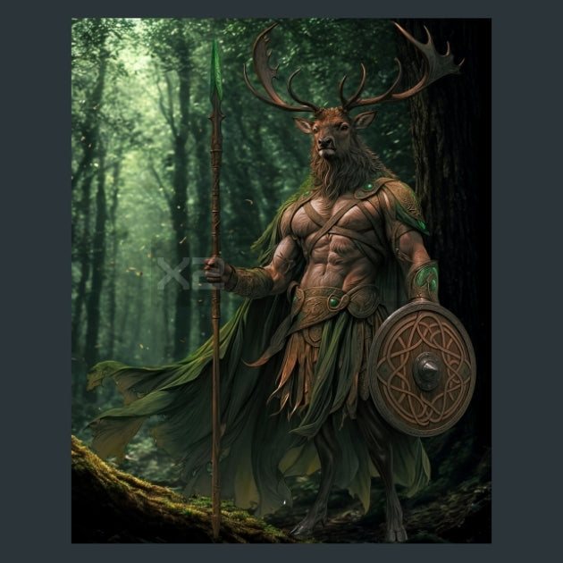 Celtic-Stag-Warriors-Alpha-Animals-metal-prints-posters-mouse-pads