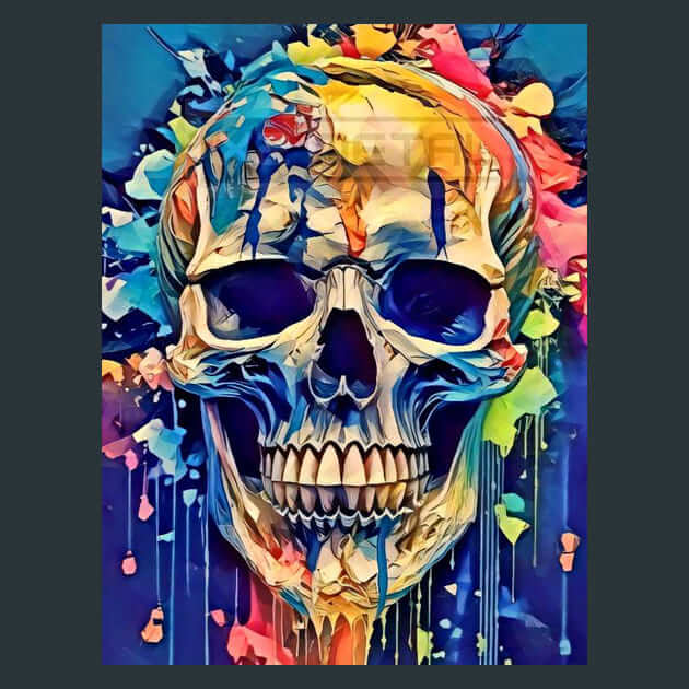 Chaos Skull Metal Wall Art and Desktop Mouse Pad by X2Metal