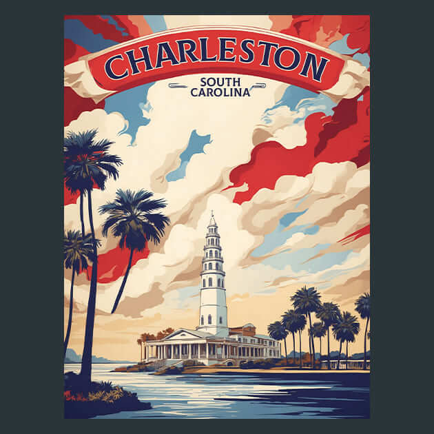 Charleston Metal Wall Art and Desktop Mouse Pad by X2Metal