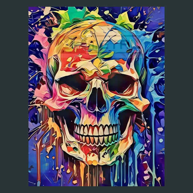 Chimeric Skull – Metal Print &amp; Mouse Pad | ChromaLuxe | Made in Iowa USA