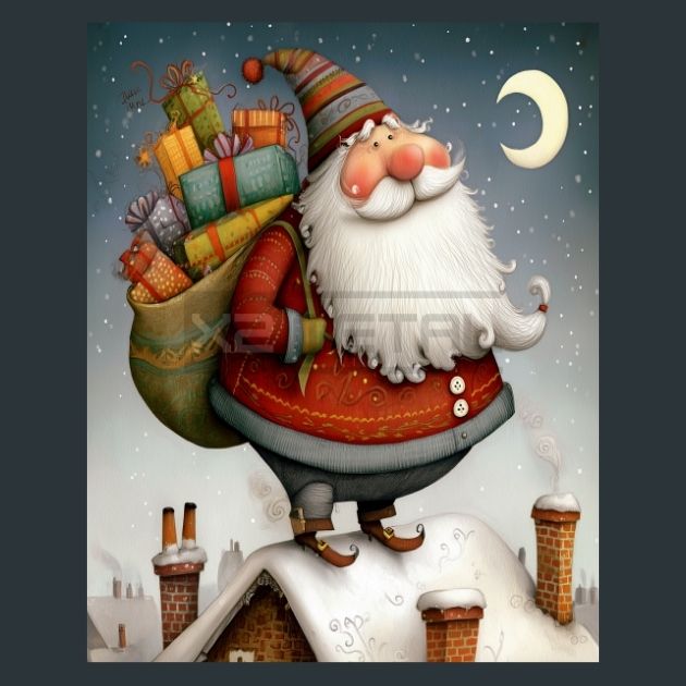 Chimney-Santa-10-Metal-Prints