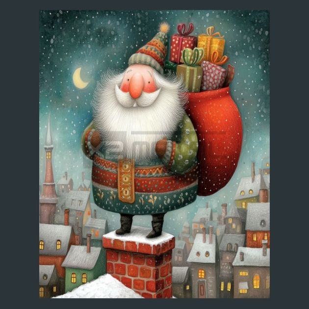 Chimney-Santa-7-Metal-Prints