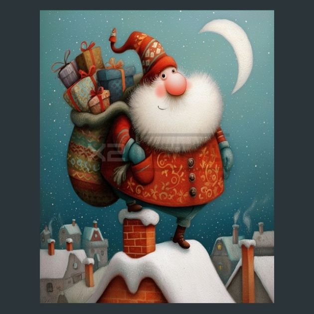 Chimney-Santa-9-Metal-Prints