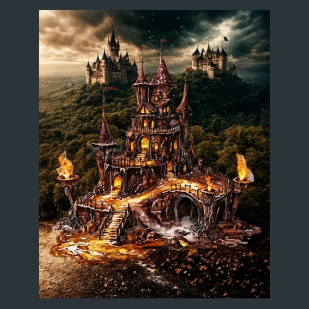 Chocolate Fairy House 9 Metal Wall Art and Desktop Mouse Pad by X2Metal