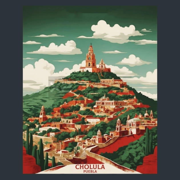 Cholula Puebla Mexico Metal Prints Posters and Mouse Pads