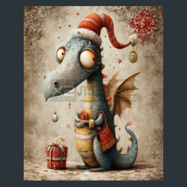 Christmas-Dragon-2-Metal-Prints