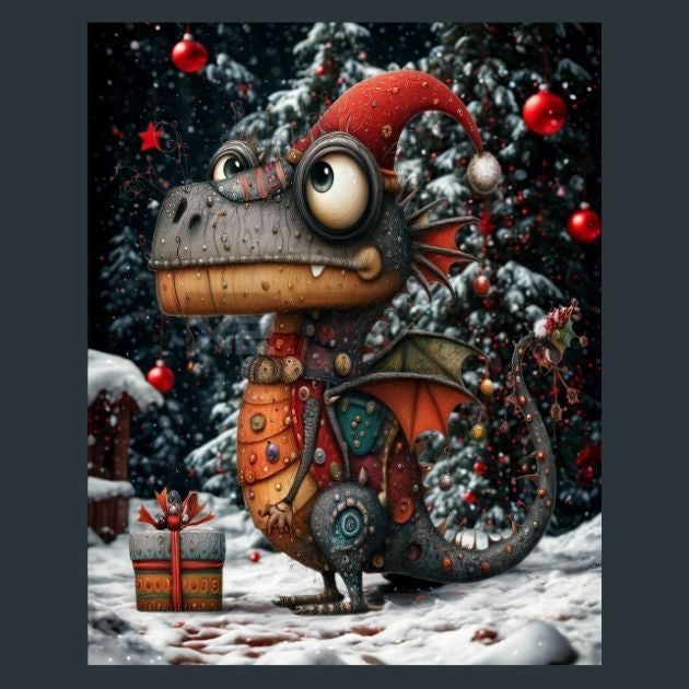 Christmas-Dragon-4-Metal-Prints