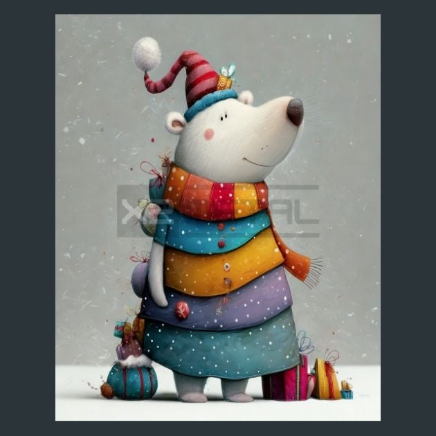 Christmas-Polar-Bear-12-Metal-Prints