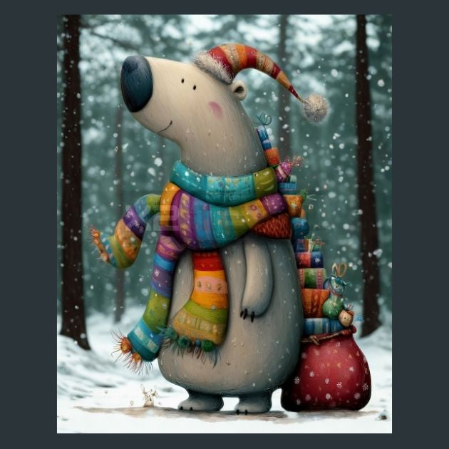 Christmas-Polar-Bear-4-Metal-Prints
