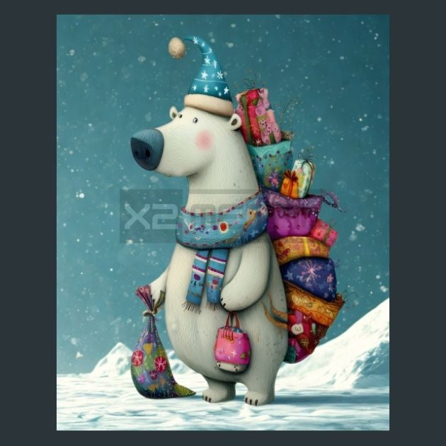 Christmas-Polar-Bear-8-Metal-Prints
