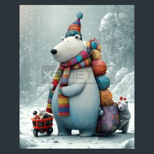 Christmas-Polar-Bear-9-Metal-Prints