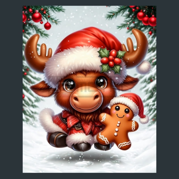 Christmasmooses7 – Metal Print &amp; Mouse Pad | ChromaLuxe | Made in Iowa USA