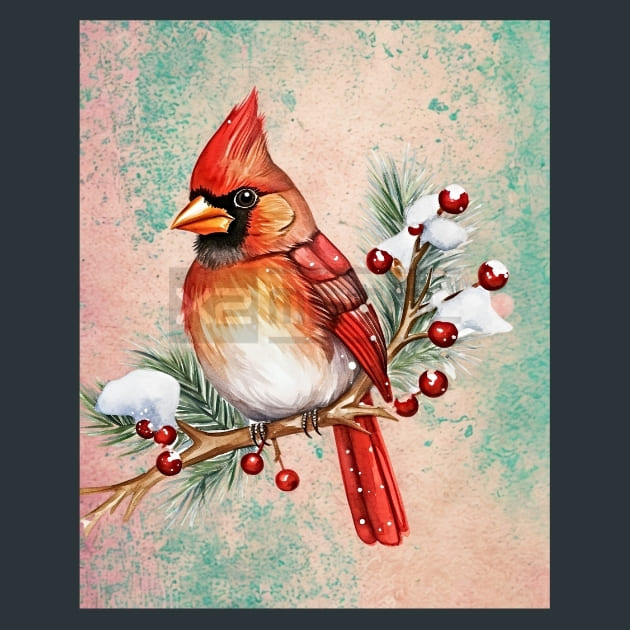 Christmas Bird 11 Metal Wall Art and Desktop Mouse Pad by X2Metal