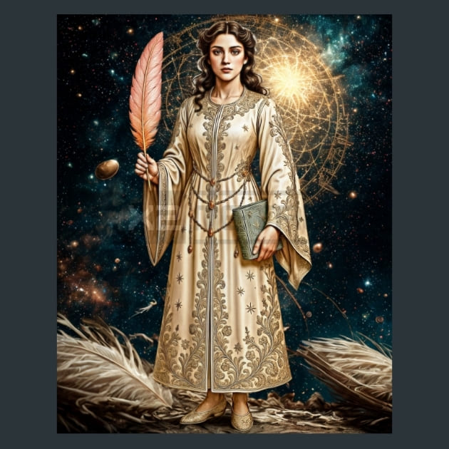 Chronicler Celestial Voyagers Metal Wall Art and Desktop Mouse Pad by X2Metal