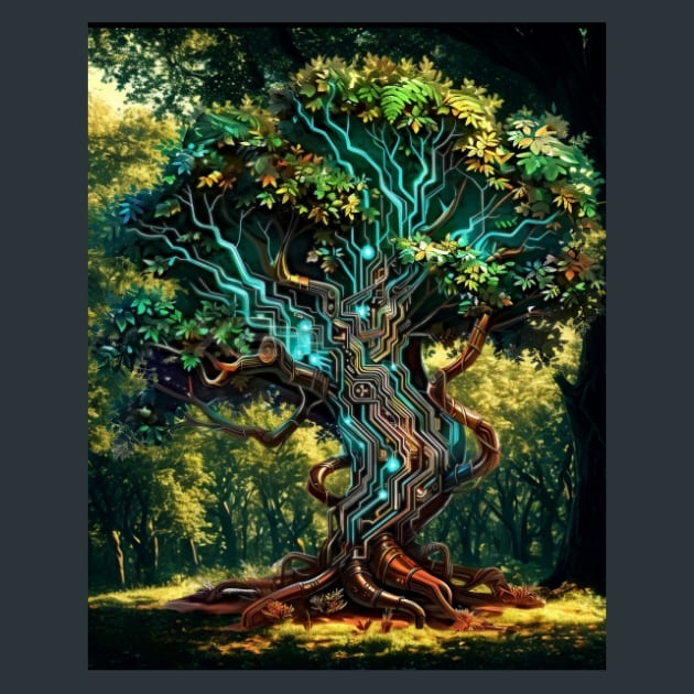 Circuit-Tree-metal-prints-posters-mouse-pads