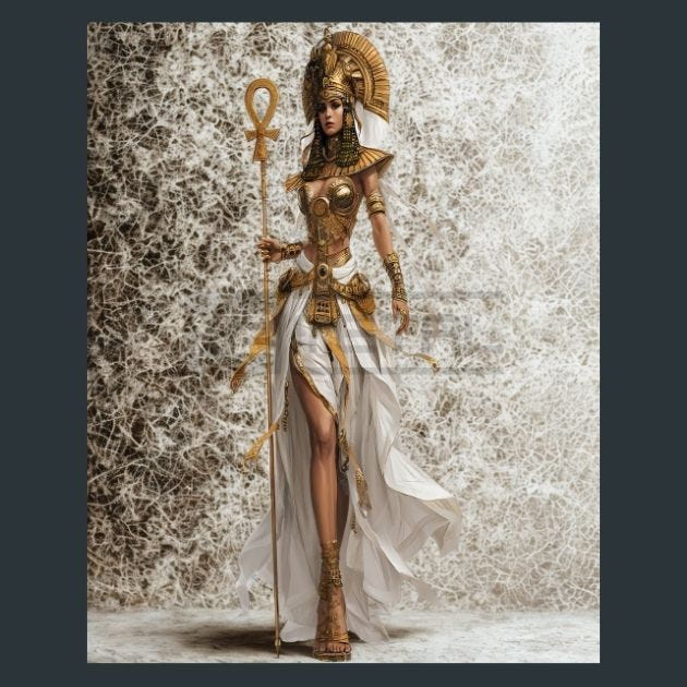 Cleopatra VII Metal Wall Art and Desktop Mouse Pad by X2Metal
