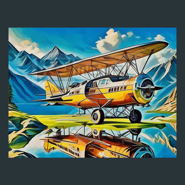 Cloud Cruiser Aeroplane – Metal Print &amp; Mouse Pad | ChromaLuxe | Made in Iowa USA