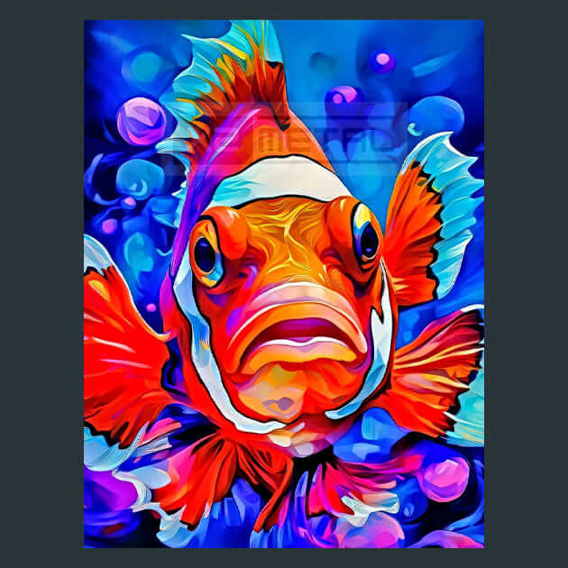 Clown Fish Heaven Metal Wall Art and Desktop Mouse Pad by X2Metal