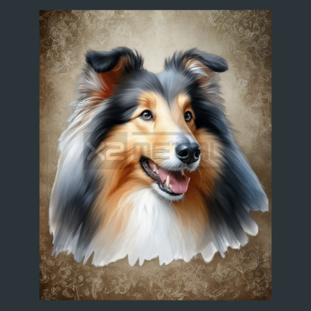 Collie Metal Wall Art and Desktop Mouse Pad by X2Metal
