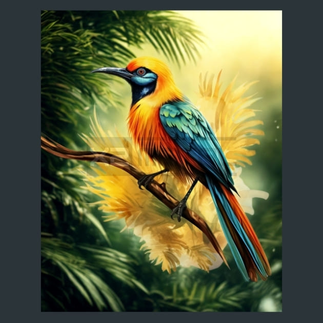 Colorful Bird 1 Metal Wall Art and Desktop Mouse Pad by X2Metal