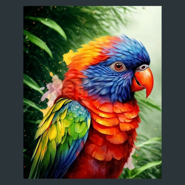 Colorful-Bird-12-metal-prints-posters-mouse-pads