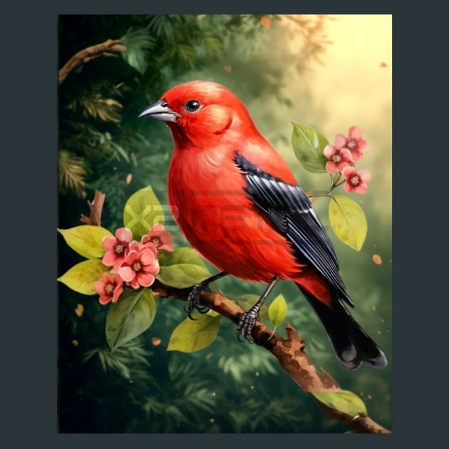 Colorful Bird 8 Metal Wall Art and Desktop Mouse Pad by X2Metal