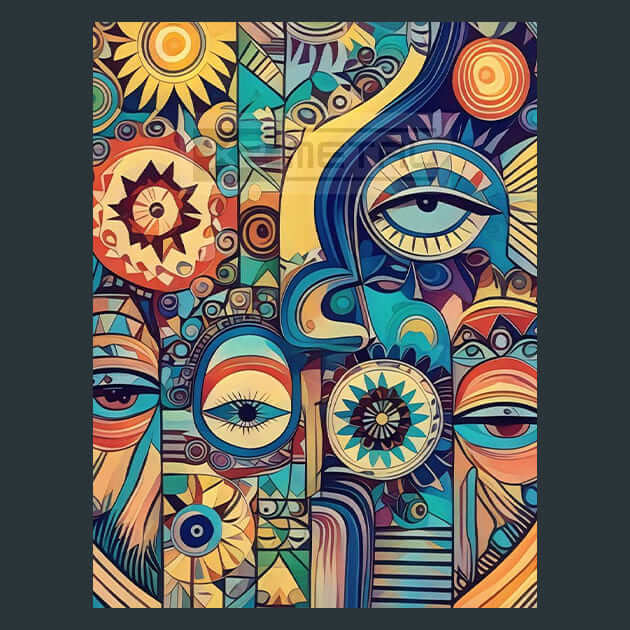 Colorful Character Metal Wall Art and Desktop Mouse Pad by X2Metal