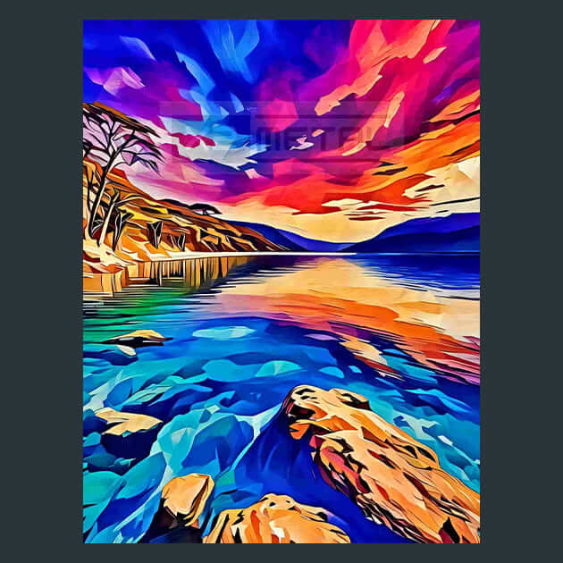 Colorful Cichlid Lake Metal Wall Art and Desktop Mouse Pad by X2Metal