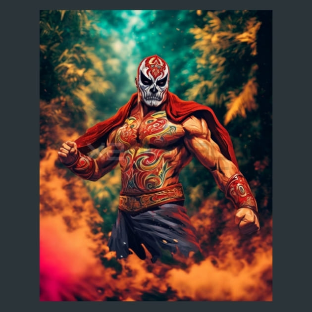 Colorful_Luchador_10_metal_prints_posters_mouse_pads