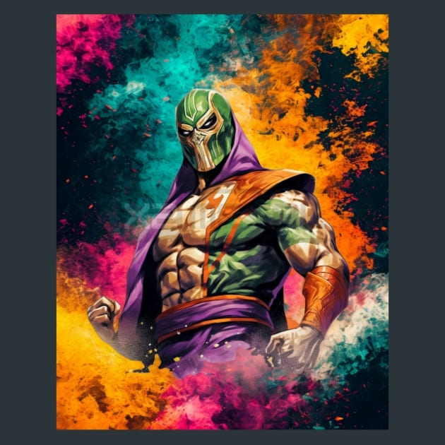 Colorful_Luchador_14_metal_prints_posters_mouse_pads