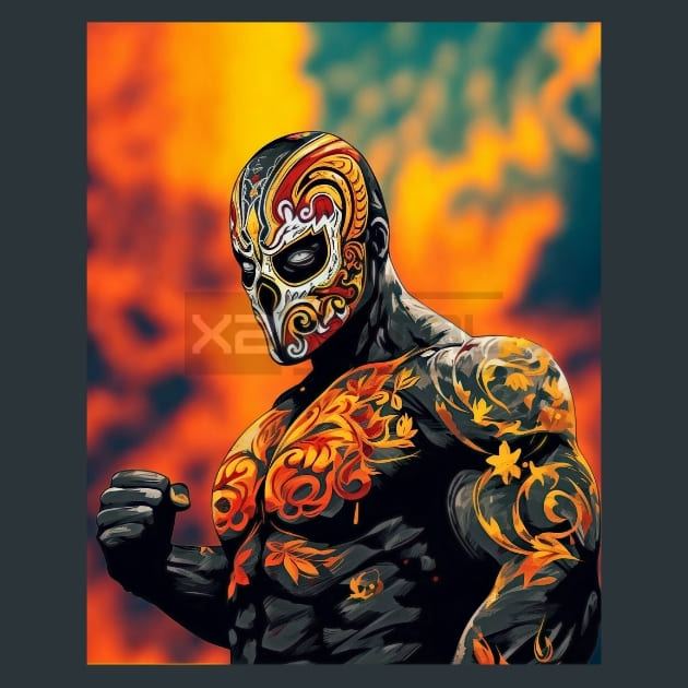 Colorful_Luchador_23_metal_prints_posters_mouse_pads