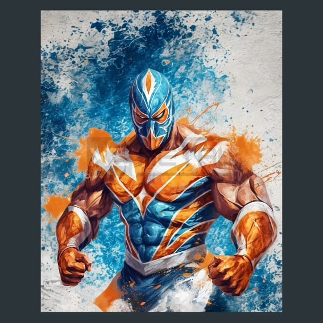 Colorful_Luchador_2_metal_prints_posters_mouse_pads