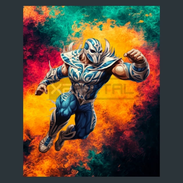 Colorful_Luchador_35_metal_prints_posters_mouse_pads
